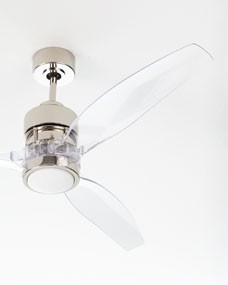 Sonnet Polished Nickel Ceiling Fan, 52" | Horchow