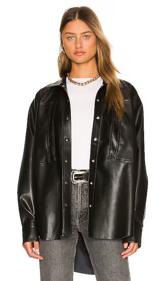 Utility Vegan Leather Shirt | Revolve Clothing (Global)