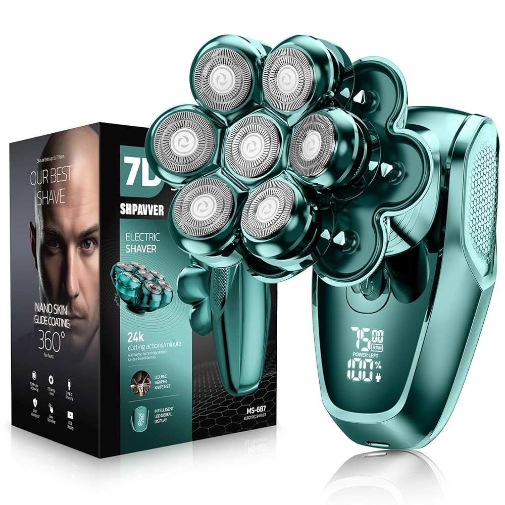 Head Shavers for Bald Men: 7D Detachable Bald Shavers- IPX7 Waterproof Wet Dry Electric Razor for... | Amazon (US)