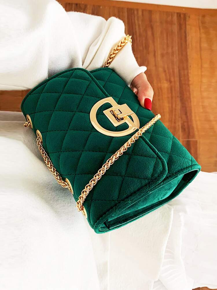 Mini Quilted Buckle Chain Shoulder Bag | SHEIN