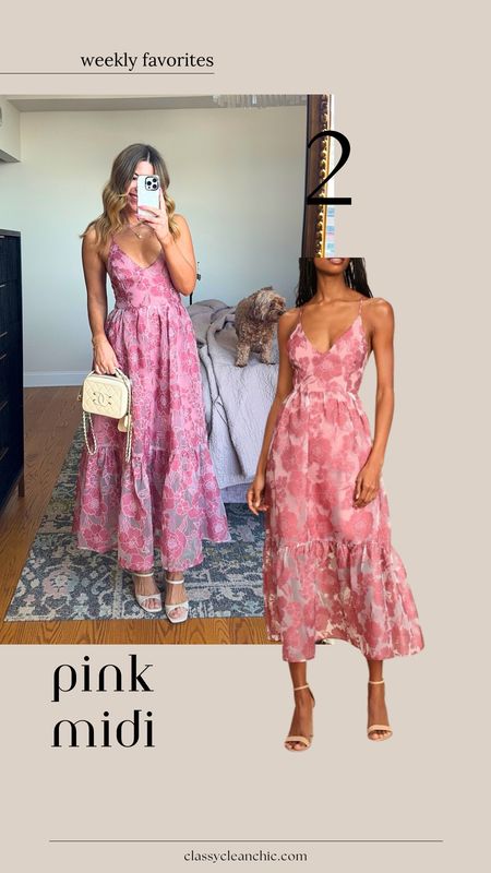 Your weekly favorites. Wedding guest dress In my usual small/2
Dibs code: emerson (good life gold & strawberry summer) 

#LTKStyleTip #LTKSeasonal #LTKWedding