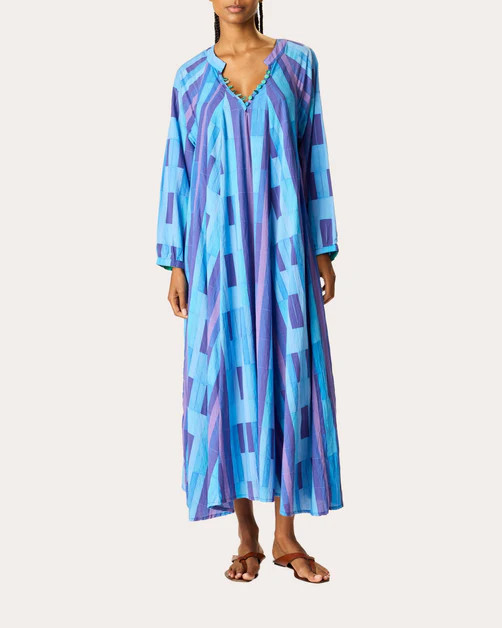 Fiore Cotton Pleated Maxi Dress | Olivela