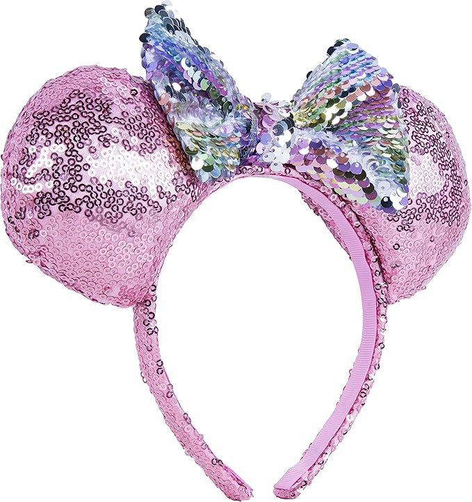 Minnie Mouse Girls Sequins Bow and Ear Headband (Pink Sequin) … | Amazon (US)