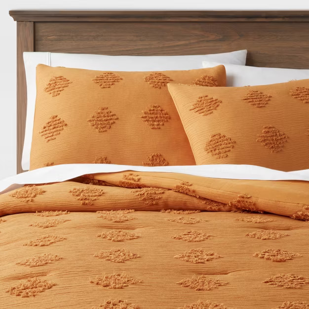 Tufted Diamond Crinkle Comforter & Sham Set - Threshold™ | Target