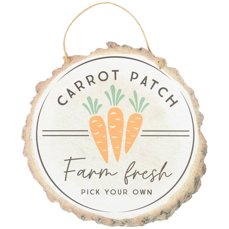 Way To Celebrate Wood Slice Carrot Patch | Walmart (US)