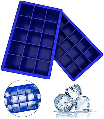 Ozera 2 Pack Silicone Ice Cube Tray, Ice Cube Trays Molds, Ice Cube Tray for Whiskey, Easy Releas... | Amazon (US)
