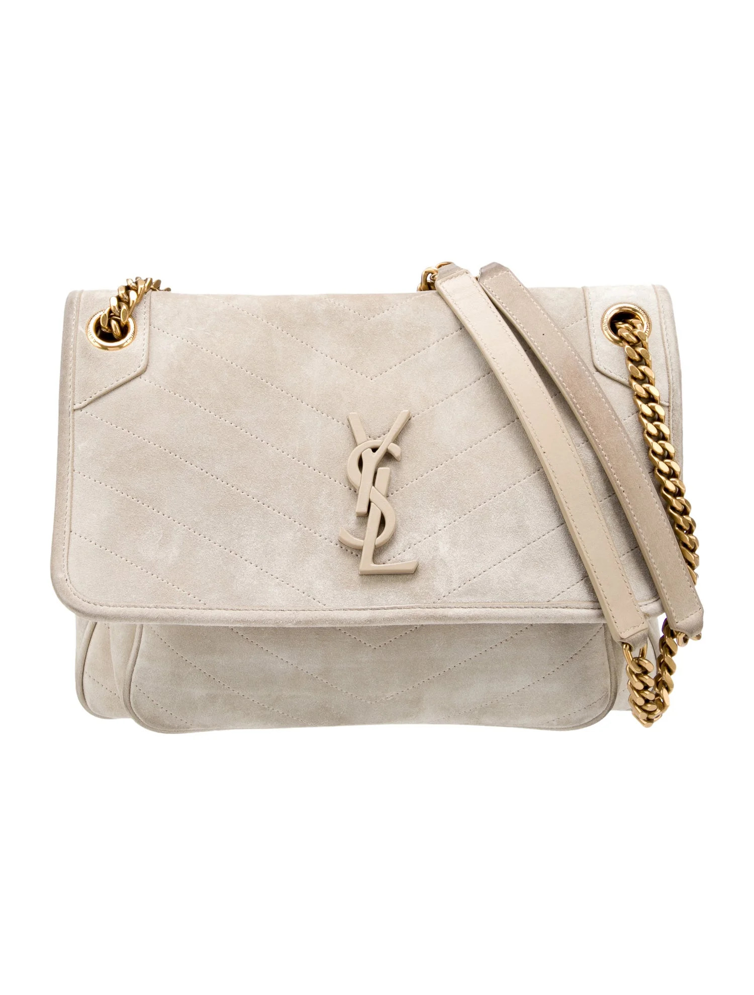 Suede Monogram Medium Niki Bag | The RealReal