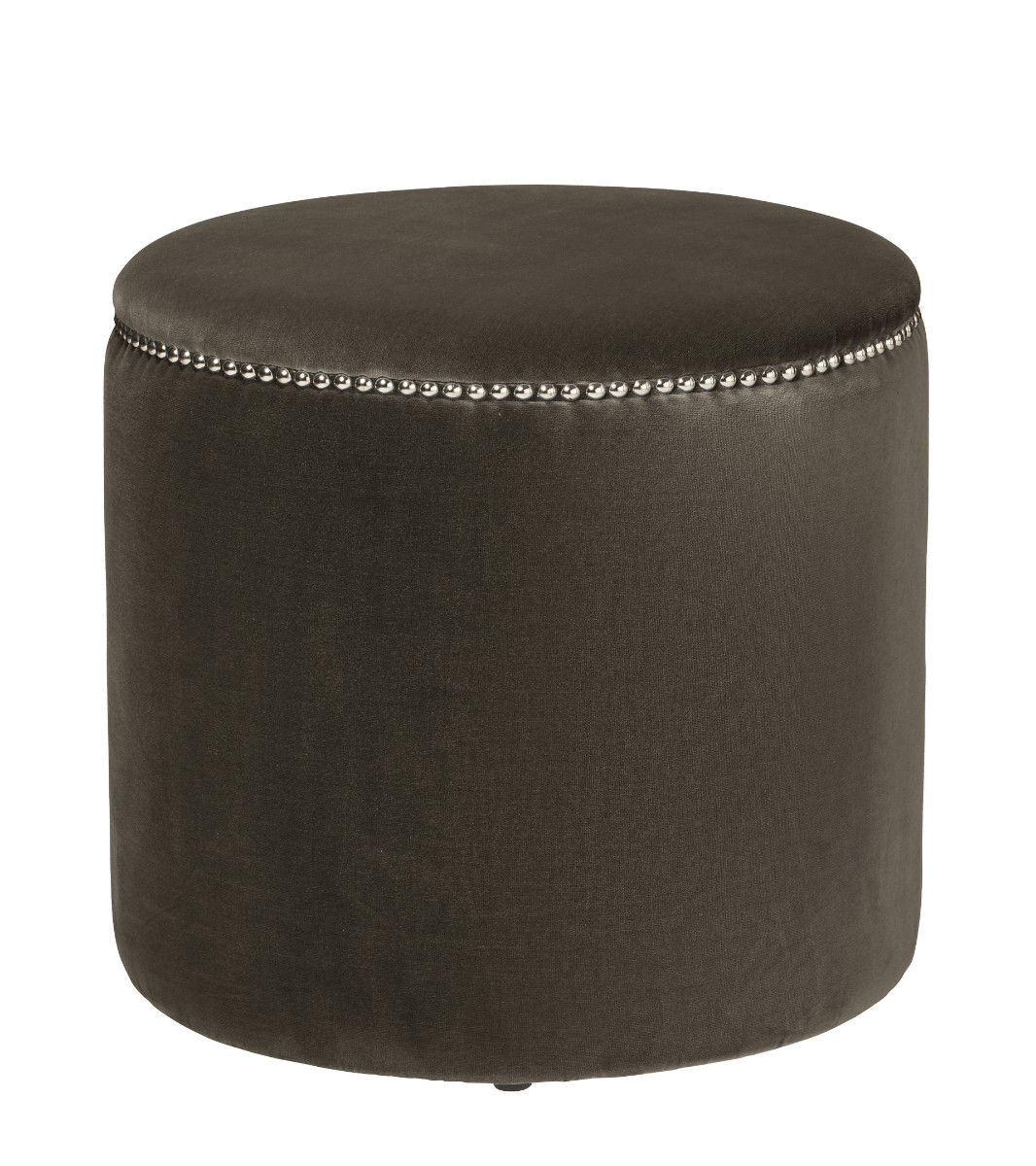 Costellini Velvet Ottoman - Truffle | OKA US