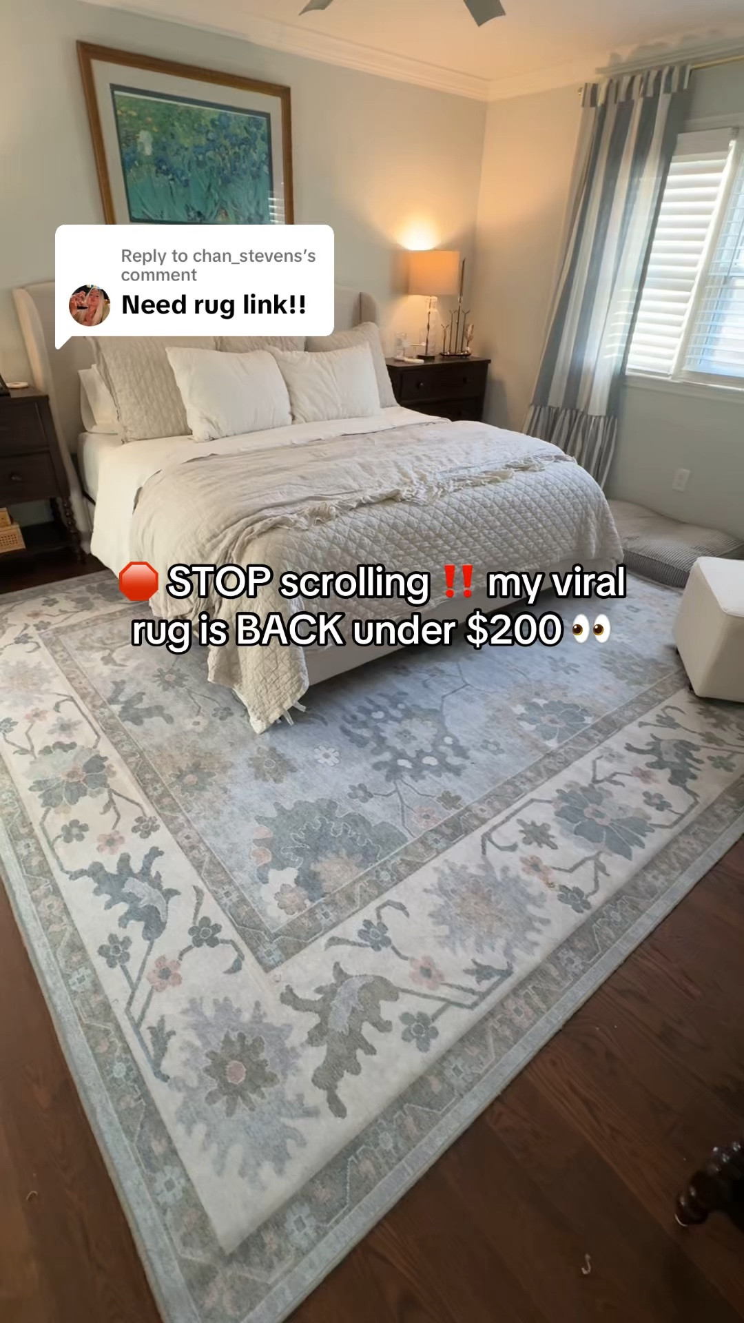 This rug went viral on my TikTok for a reason 🤍 and it’s FINALLY back on sale for under $200!!

The colors, the quality, the fact that it completely elevated my space… I get the hype now 👏🏼 If you’ve been waiting to grab it, this is your sign!!

Linked in my LTK before it sells out again 🫶🏼

#LTKSaleAlert #LTKHome