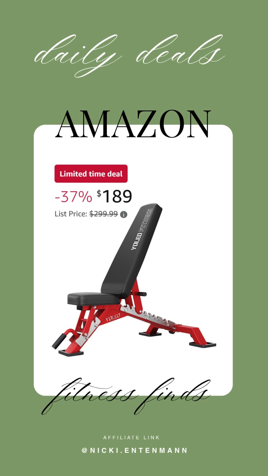 This commercial adjustable weight bench brings cheerful strength and effortless versatility to everyday workouts with durable flair. #WeightBench #AdjustableBench #FitnessGear #StrengthTraining #HomeGymEssentials #WorkoutTools #ActiveLife #ExerciseEquipment #HealthyLiving #FitnessGoals 💪🏋️‍♂️✨
 

 #LTKfitnessgoals #LTKActive #LTKHome