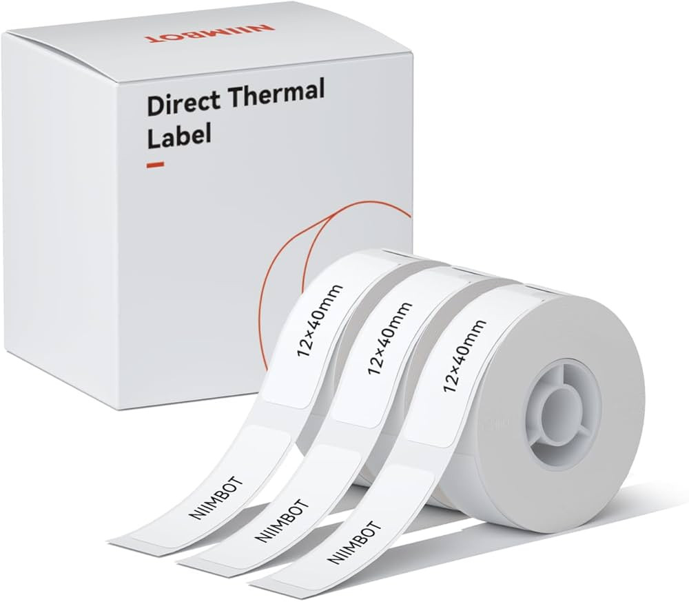 NIIMBOT Label Maker Tape for D11/D110/D101 Label Maker, 12 x 40 mm (0.47'' x 1.57''), 3Rolls for ... | Amazon (US)
