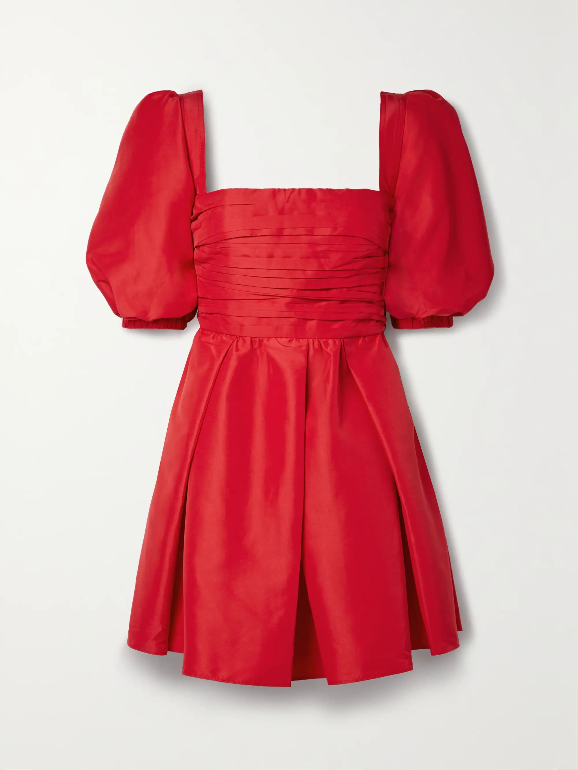 Pleated taffeta mini dress | NET-A-PORTER (UK & EU)