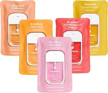 Touchland Power Mist Hydrating Hand Sanitizer Spray, JUICY 5 Set (Citrus, Berry, Watermelon, Peac... | Amazon (US)