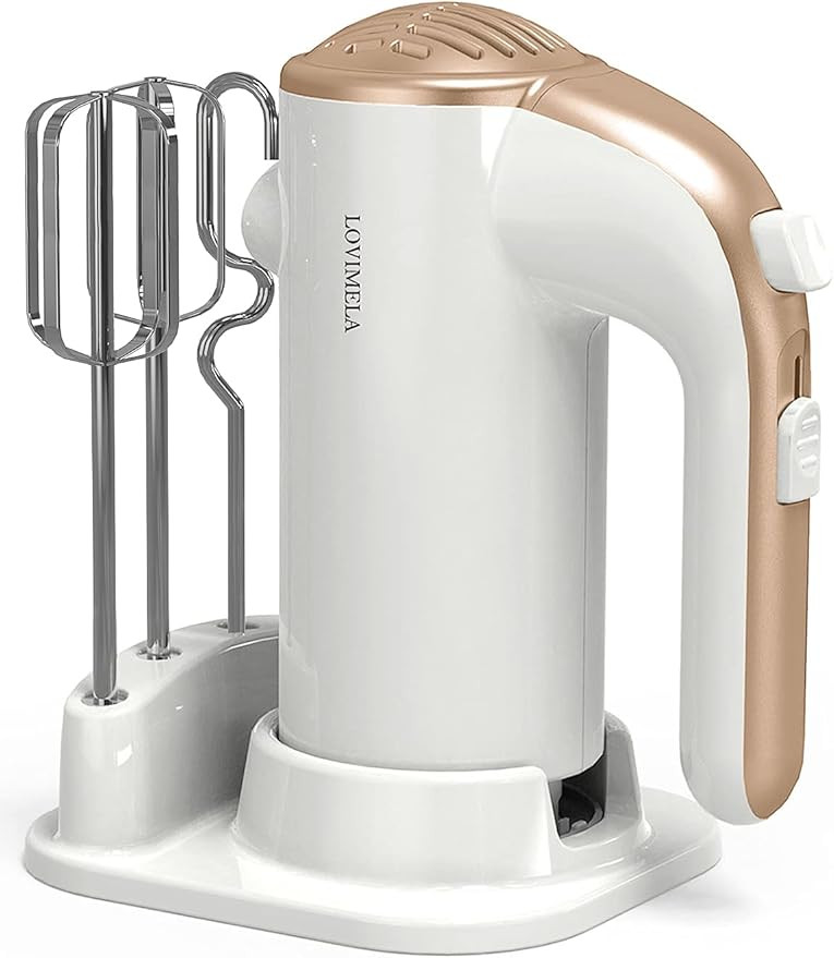 Hand Mixer Electric 300W 5 Speeds Lightweight Powerful Handheld Cake Baking Mixer Kitchen Mixer w... | Amazon (US)