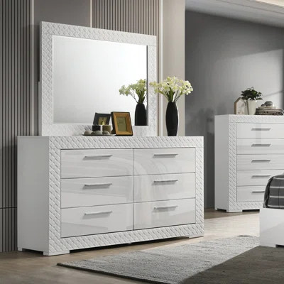 Wrobel 6-Drawer Dresser With Mirror | Wayfair North America