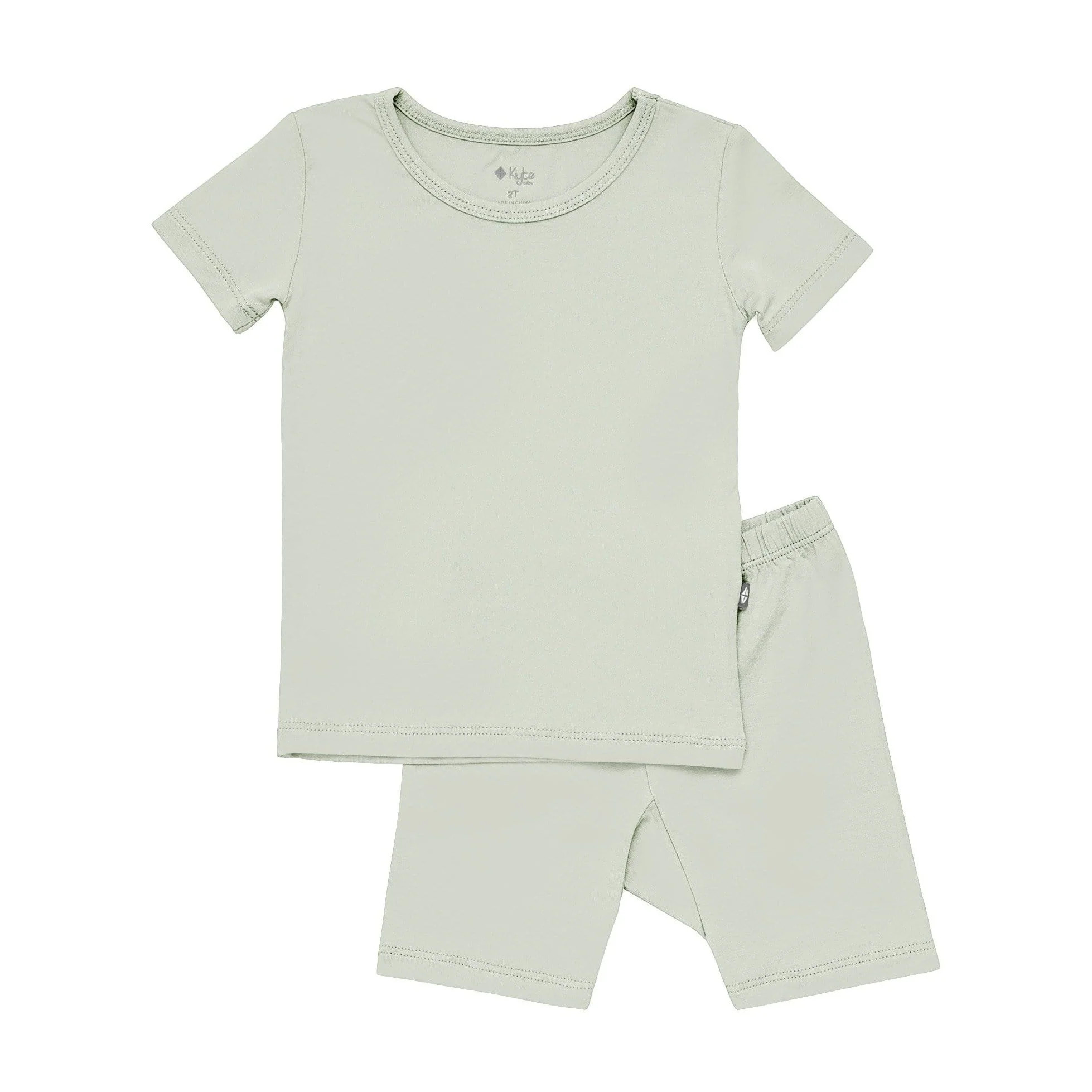 Short Sleeve Toddler Pajama Set in Aloe | Kyte BABY