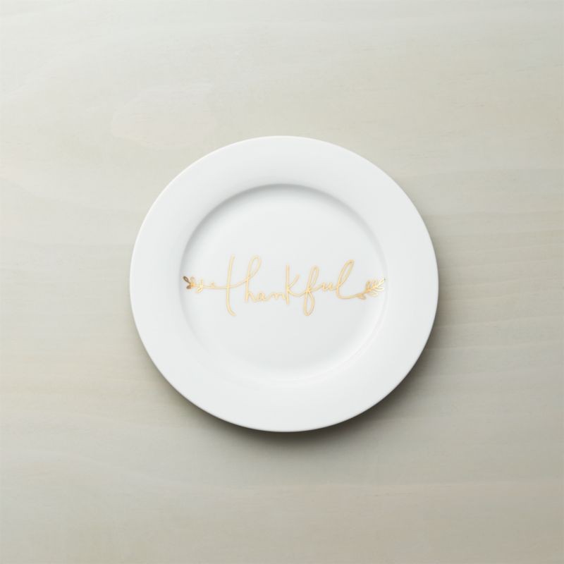 Thankful Salad Plate | Crate & Barrel