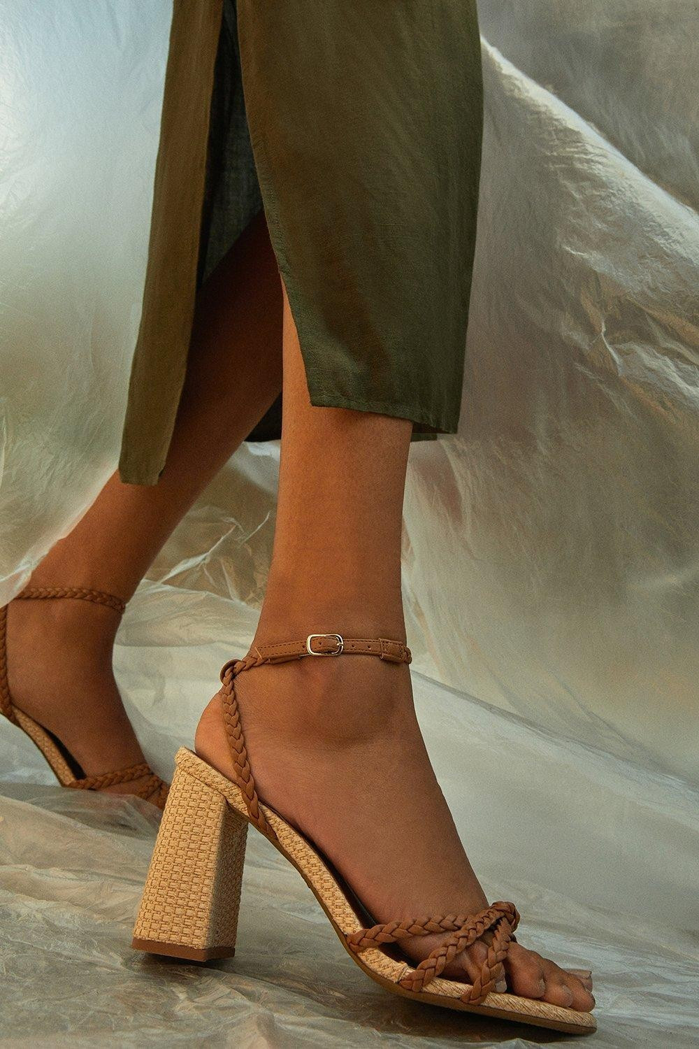 Braided Heeled Sandal | Warehouse UK & IE