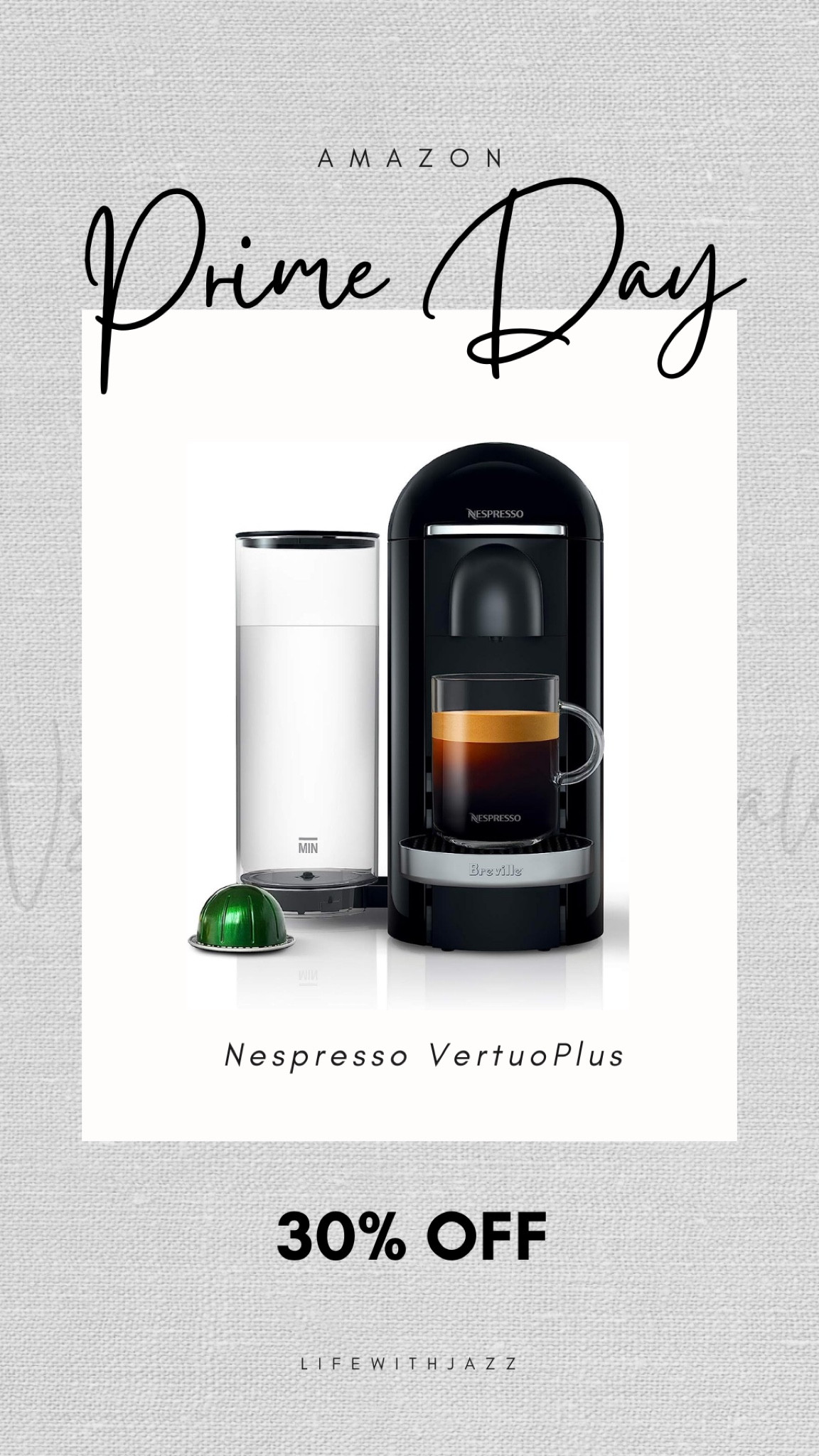 Take 30% off the nespresso vertuoplus during prime day (7/16-7/17) - this is a staple for your home if you love coffee! 

Amazon / prime day / home / coffee / nespresso / espresso machine 

#LTKHome #LTKSaleAlert