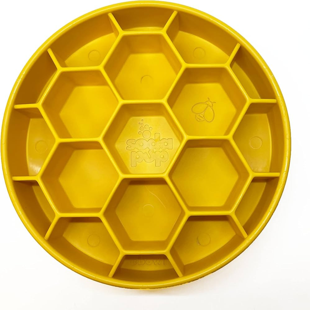 SodaPup Honeycomb Enrichment Bowl \u2013 Durable Slow Feeder Bowl Made in USA from Non-Toxic, Pet... | Amazon (US)