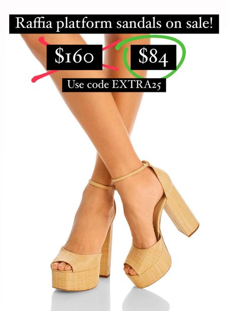 Platform raffia sandals on sale! 


#LTKshoecrush #LTKsalealert #LTKfindsunder100