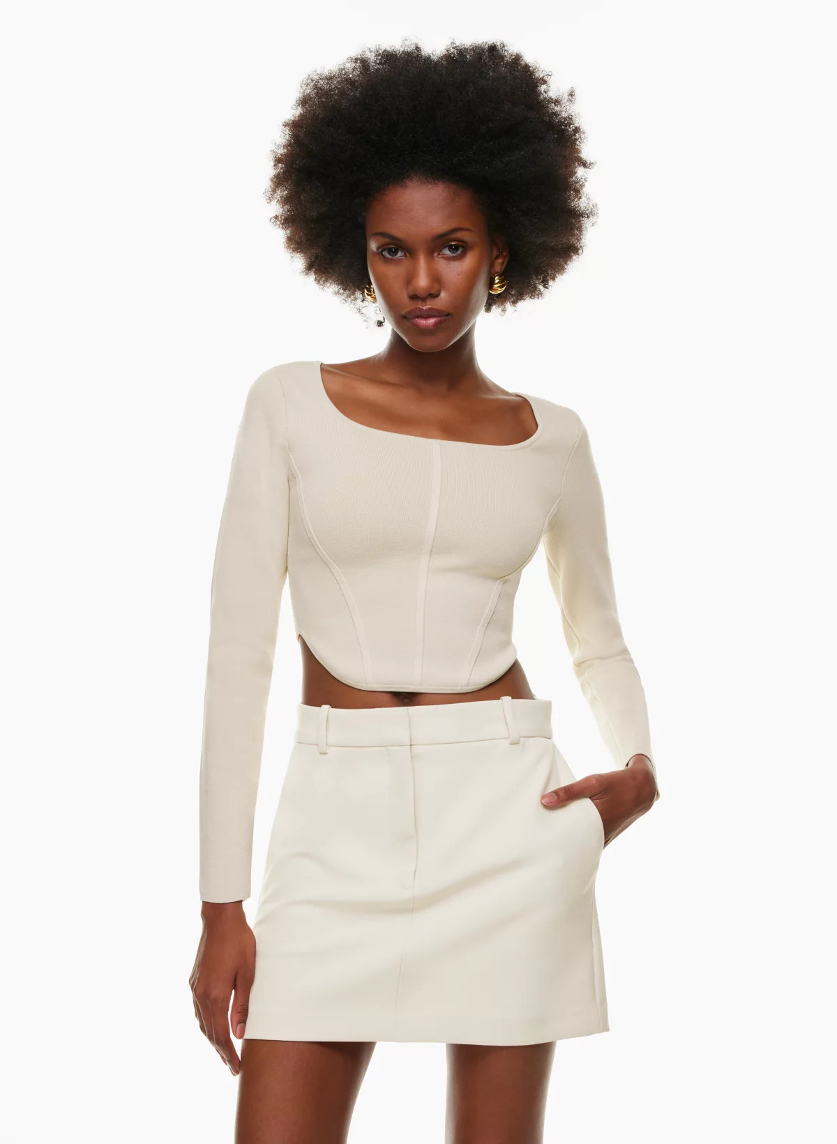 SCULPT KNIT BUSTIER LONGSLEEVE | Aritzia