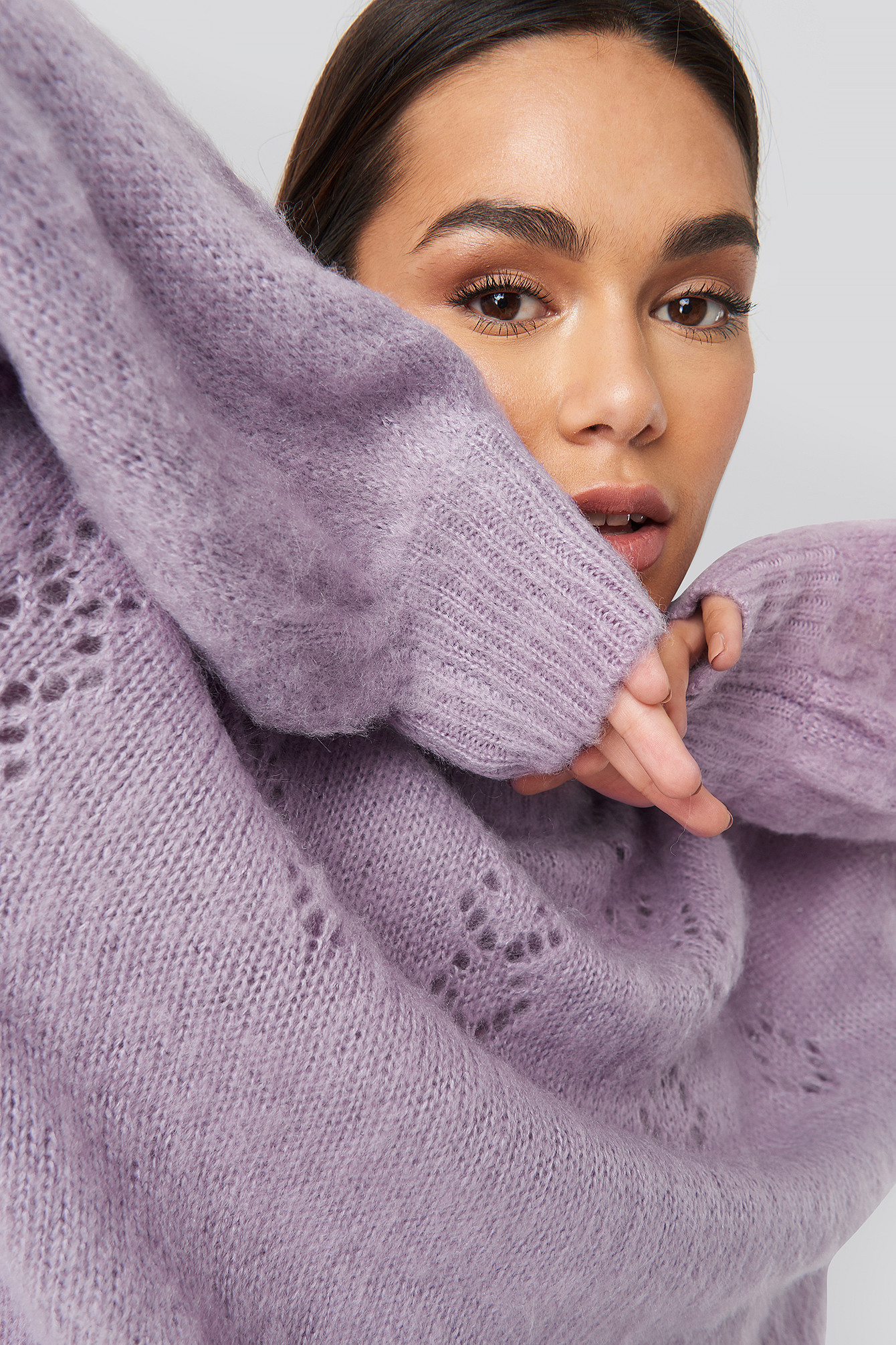 Pattern Knitted Sweater Lila | NA-KD DE, AT, CH