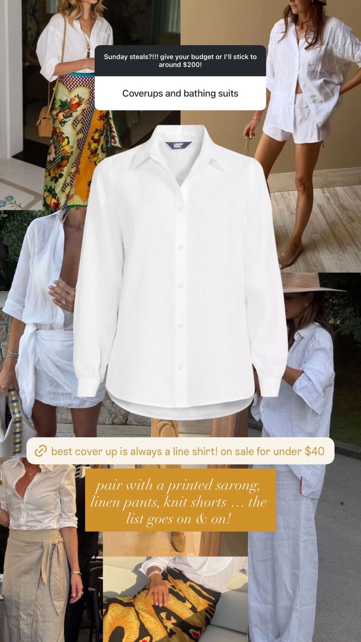 pair with a printed sarong, linen pants, knit shorts … the list goes on & on!