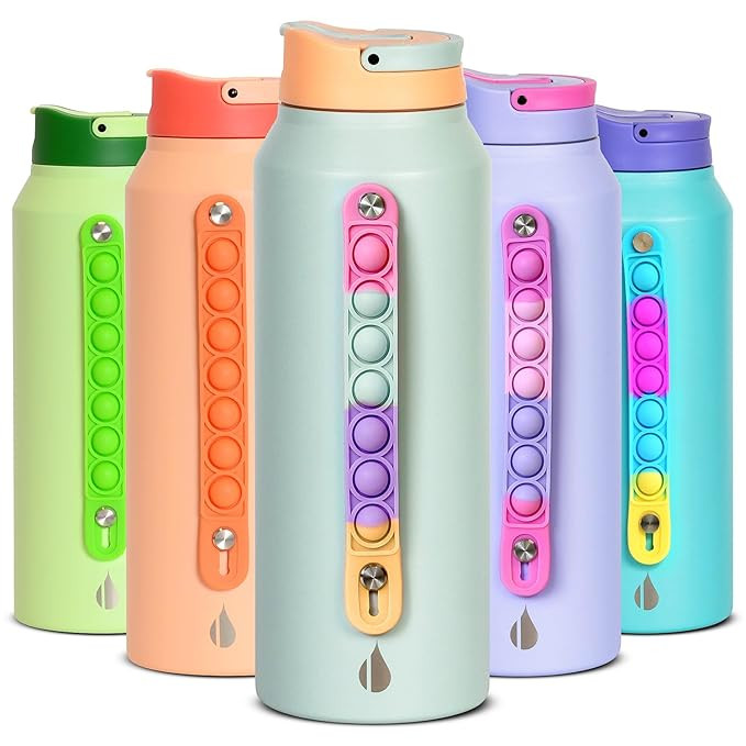 Elemental Iconic Water Bottle for School - 100% Leak-Proof Insulated Water Bottles with Straw Lid... | Amazon (US)
