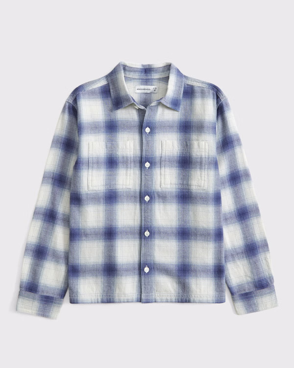 long-sleeve slub flannel | Abercrombie & Fitch (US)