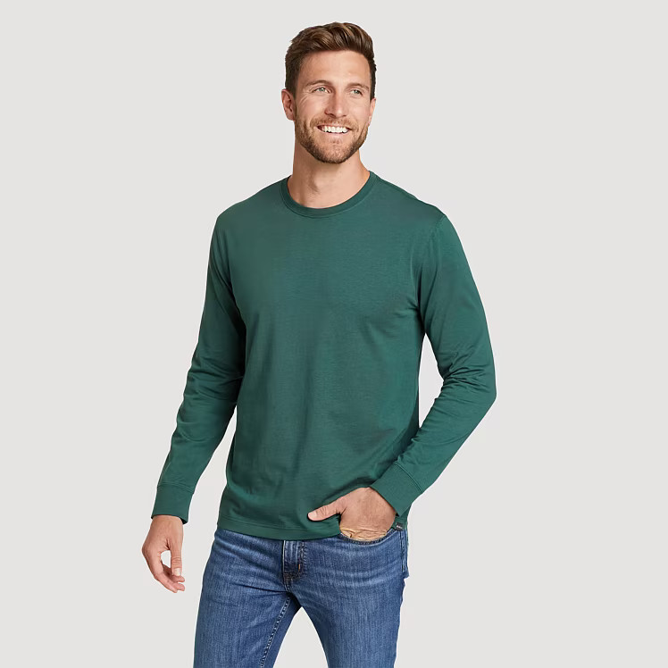 Men's Legend Wash 100% Cotton Long-Sleeve Classic T-Shirt | Eddie Bauer, LLC