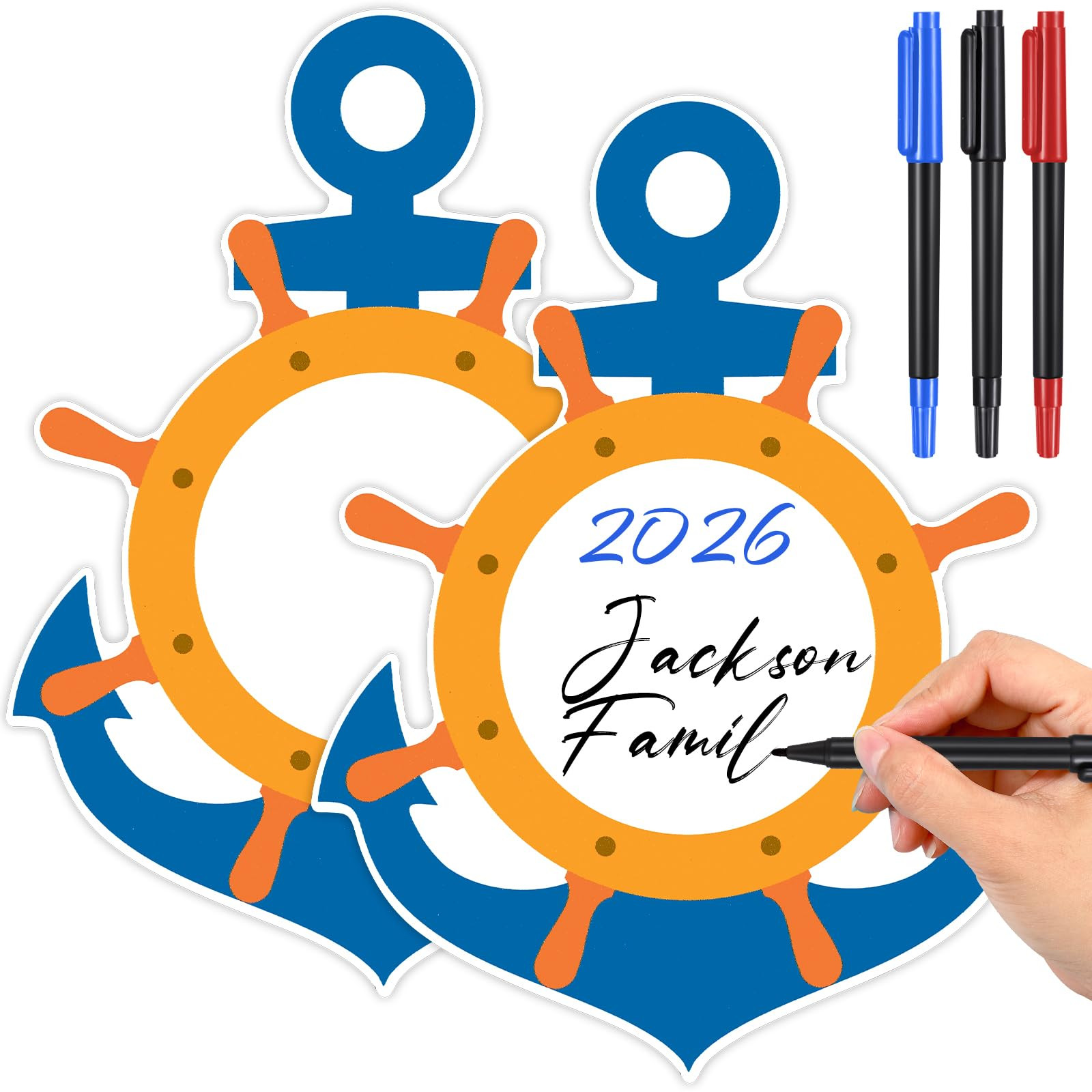 Sabary 2 Pcs Cruise Door Magnets for Cruise Ship Door Decorations Magnetic with 3 Pcs Paint Pens ... | Amazon (US)