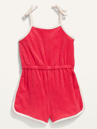 Solid Sleeveless Loop-Terry Romper for Toddler Girls | Old Navy (US)