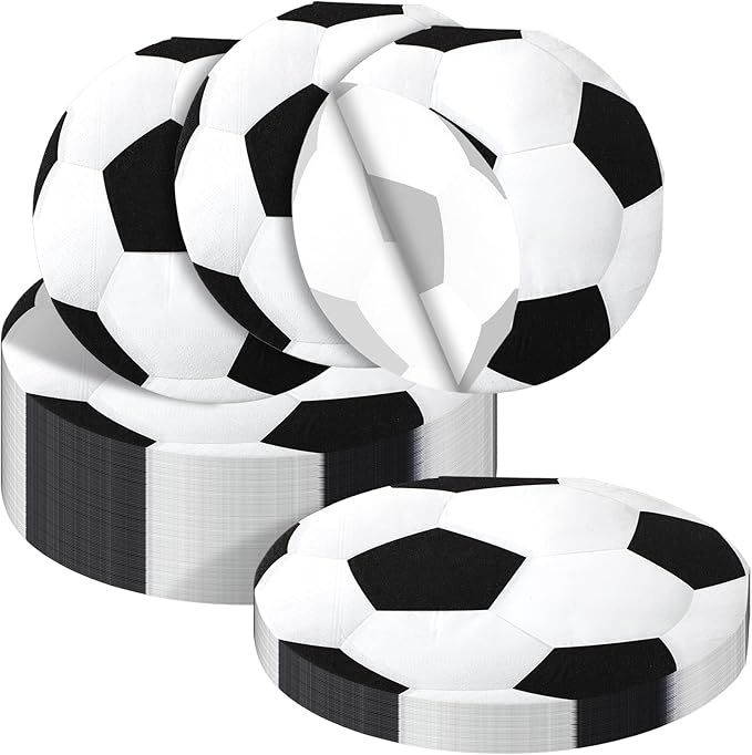Soccer Napkins Soccer Party Decoration Sports Themed Party Supplies Disposable Soccer Theme Birth... | Amazon (US)
