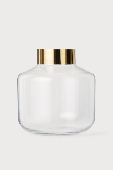 H & M - Round Glass Vase - White | H&M (US + CA)