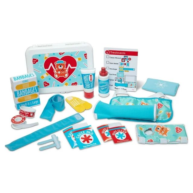 Melissa & Doug Get Well First Aid Kit Play Set – 25 Toy Pieces | Walmart (US)