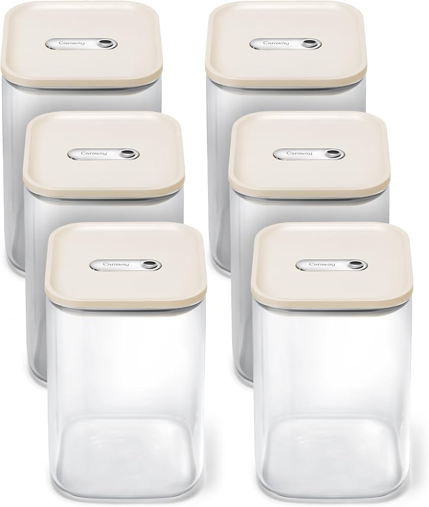 Caraway 4qt Glass Airtight Food Storage Containers with Lids - Non-Toxic, BPA-Free Kitchen Storag... | Amazon (US)