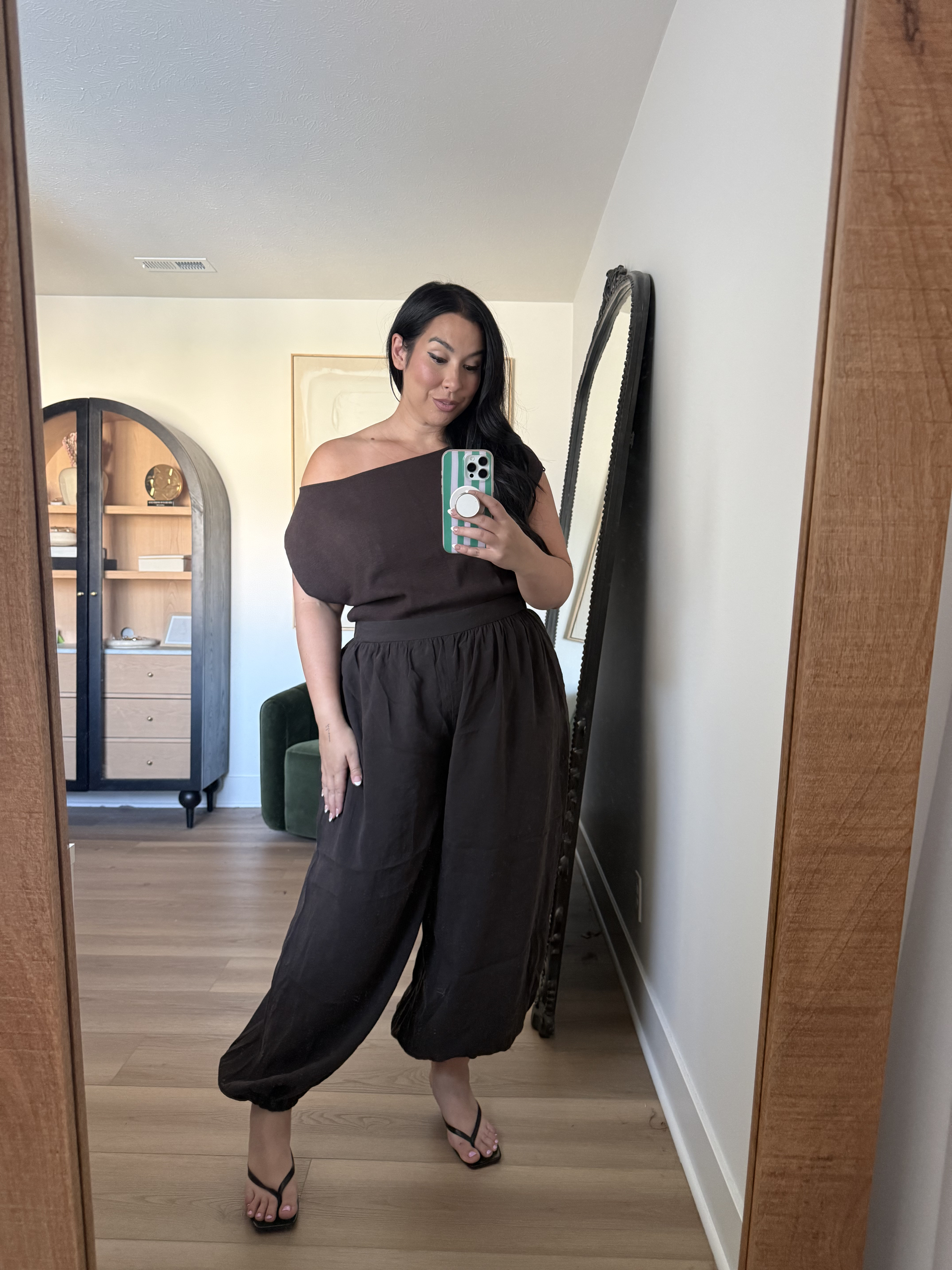 These balloon pants are lightweight and they look very elevated! Wearing an XL in everything! L in the boat neck top! dynamite, date night outfits, midsize, midsize fashion, fall dresses, formal dress 

 #LTKSeasonal #LTKMidsize