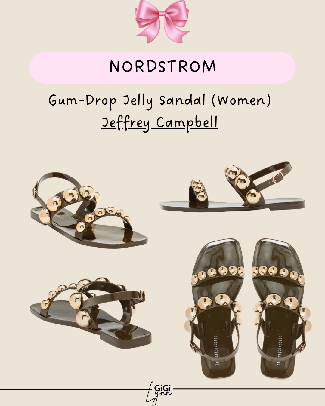 The Gum-Drop Jelly Sandal for Women in Khaki Gold by Jeffrey Campbell is the ultimate retro-inspired statement sandal for warm-weather style. Featuring a glossy jelly finish with a subtle khaki gold shimmer, this women’s jelly sandal blends nostalgic vibes with modern, fashion-forward energy.

Lightweight, flexible, and easy to slip on, these gold jelly sandals are perfect for summer outfits, beach days, poolside lounging, festivals, vacations, and casual everyday wear. Pair them with sundresses, denim shorts, linen sets, wide-leg pants, or resort wear for an effortless look that stands out.

If you’re searching for trendy summer sandals, metallic jelly shoes, or a fun twist on classic slides, the Gum-Drop Jelly Sandal delivers bold style with easy comfort.

✨ Playful, glossy, and made for sunshine.

#LTKFinds #JeffreyCampbell #JellySandals #SummerShoes #MetallicStyle #VacationStyle #CasualChic #LTKStyle

 

 #LTKSeasonal #LTKWorkwear #LTKTravel