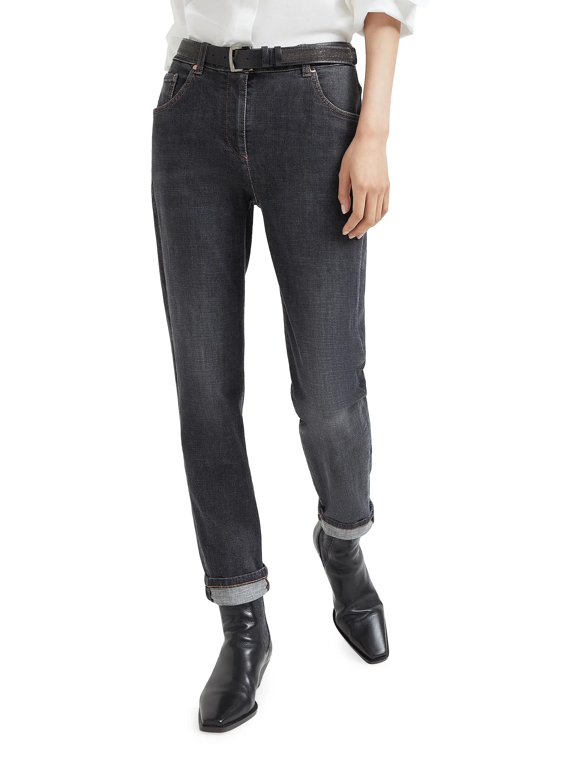 Brunello Cucinelli Stretch Denim Slim Five Pocket Trousers | Saks Fifth Avenue | Saks Fifth Avenue