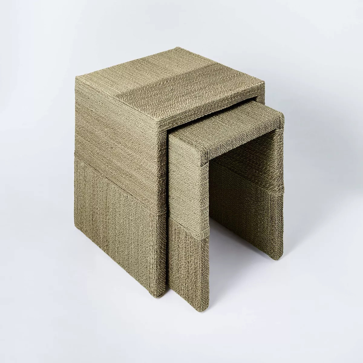Set of 2 Woven Nesting Tables - Threshold™ designed with Studio McGee: Rattan Design, No Assemb... | Target
