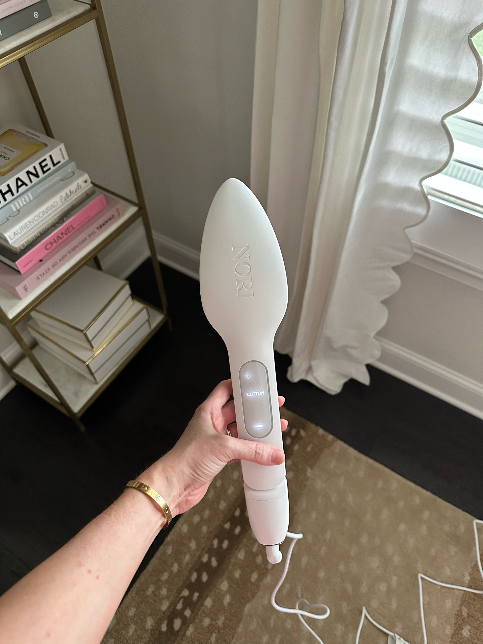 Steam press iron. I just got this in and it works well for certain things. I do want to mention it’s pretty heavy so I wouldn’t want to use it for a ton of jobs at once! 

#LTKhome