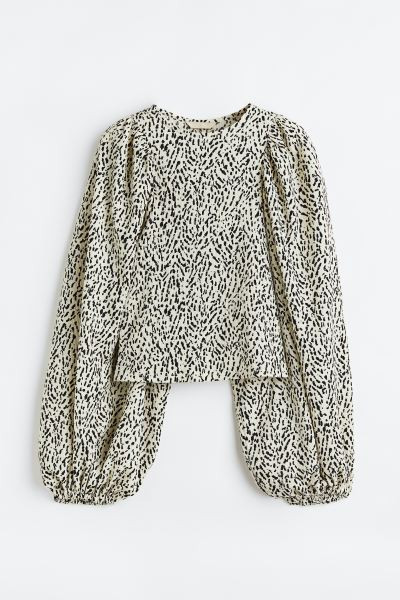 Balloon-sleeved Jersey Top | H&M (US + CA)
