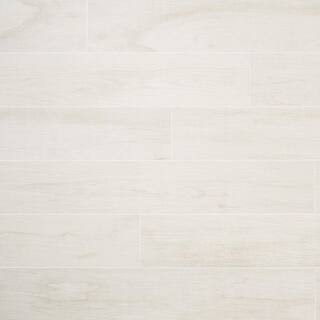 Montgomery White 8 in. x 48 in. Matte Porcelain Floor and Wall Tile (15.49 sq. ft./Case) | The Home Depot