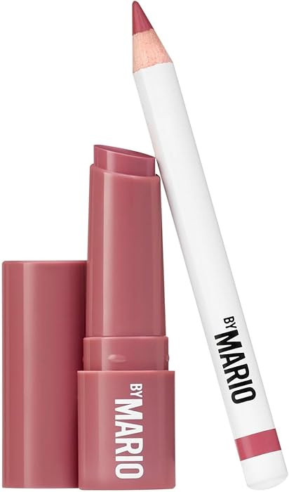 MAKEUP BY MARIO Rosewood Glow Lip Kit – Mini MoistureGlow Plumping Lip Serum & Ultra Suede Scul... | Amazon (US)