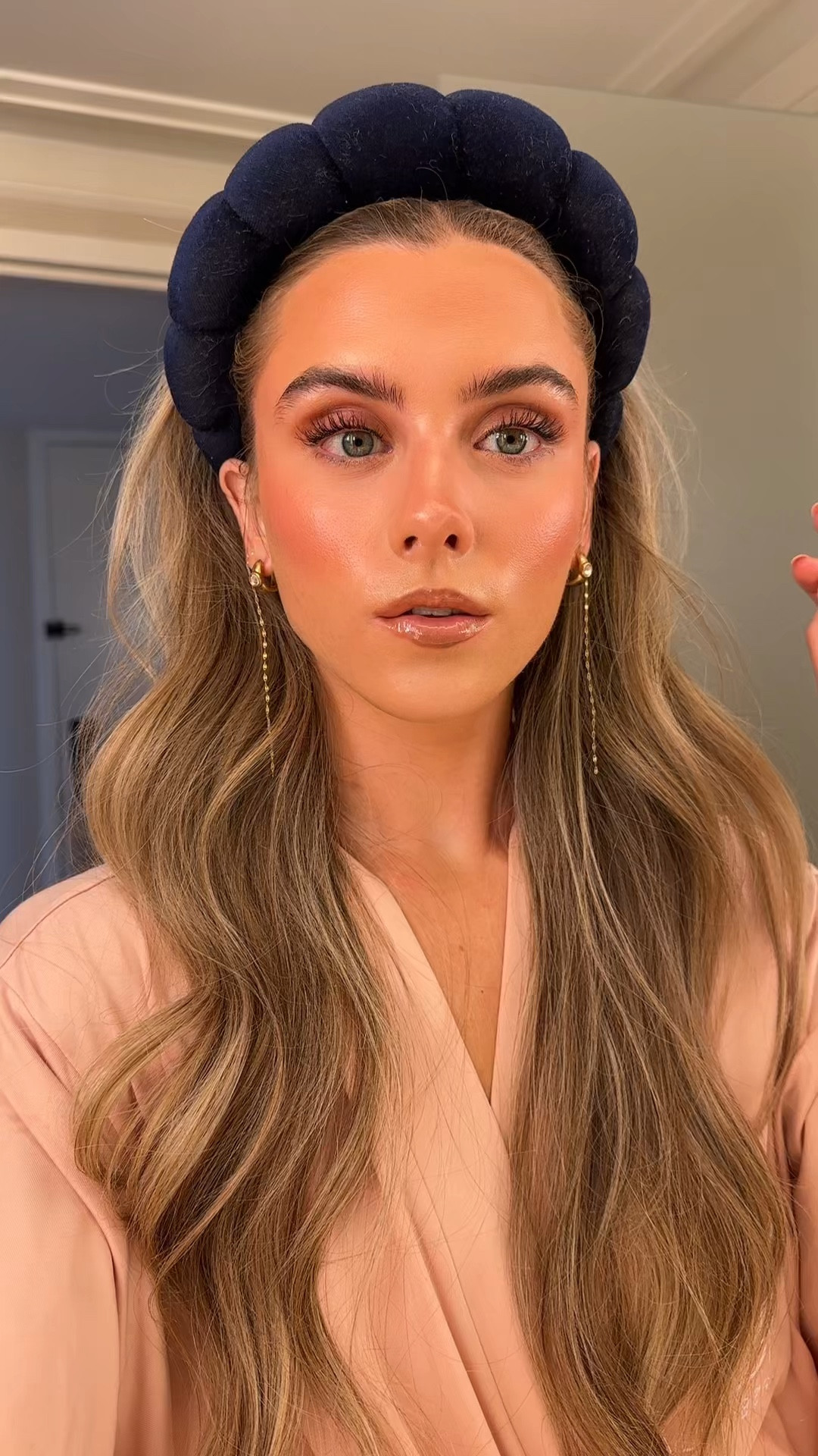 Saturday outfit for the Baltic Born Event! My dress is of course Baltic Born size XS (code SLOANEBB15). Maisie Off-Shoulder Maxi, a playful yet refined silhouette in chocolate and blush polka dot mesh. Designed to flatter, it pairs a fitted off-the-shoulder bodice with soft stretch mesh and a sweeping maxi skirt that moves gracefully with every step. 

#LTKootd #LTKWedding #LTKgrwm