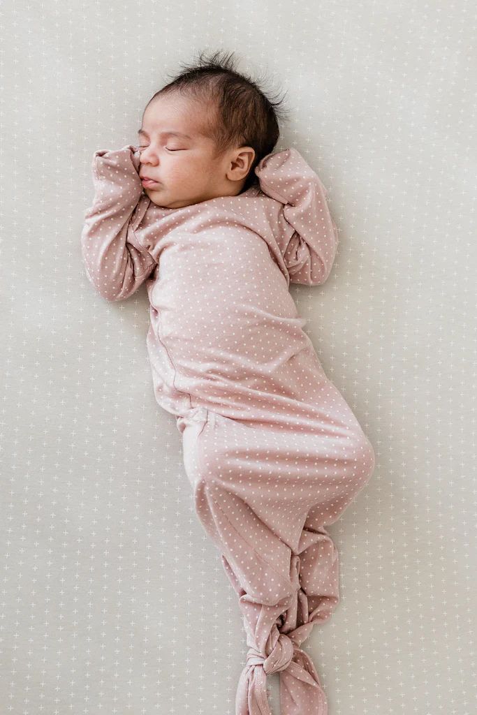 SLEEP GOWN - Blush Swiss Dot | Solly Baby