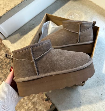 Platform Ugg dupes 🫶🏼 couldn’t be happier with these!! I did my true size 7 and they fit me like a glove. The faux fur is SO SOFT!

Ugg dupes, Amazon Ugg dupes, platform Ugg dupes, platform boots, ultra mini Ugg dupes, Amazon shoes, Amazon find, gift ideas 

#LTKGiftGuide #LTKHoliday #LTKshoecrush