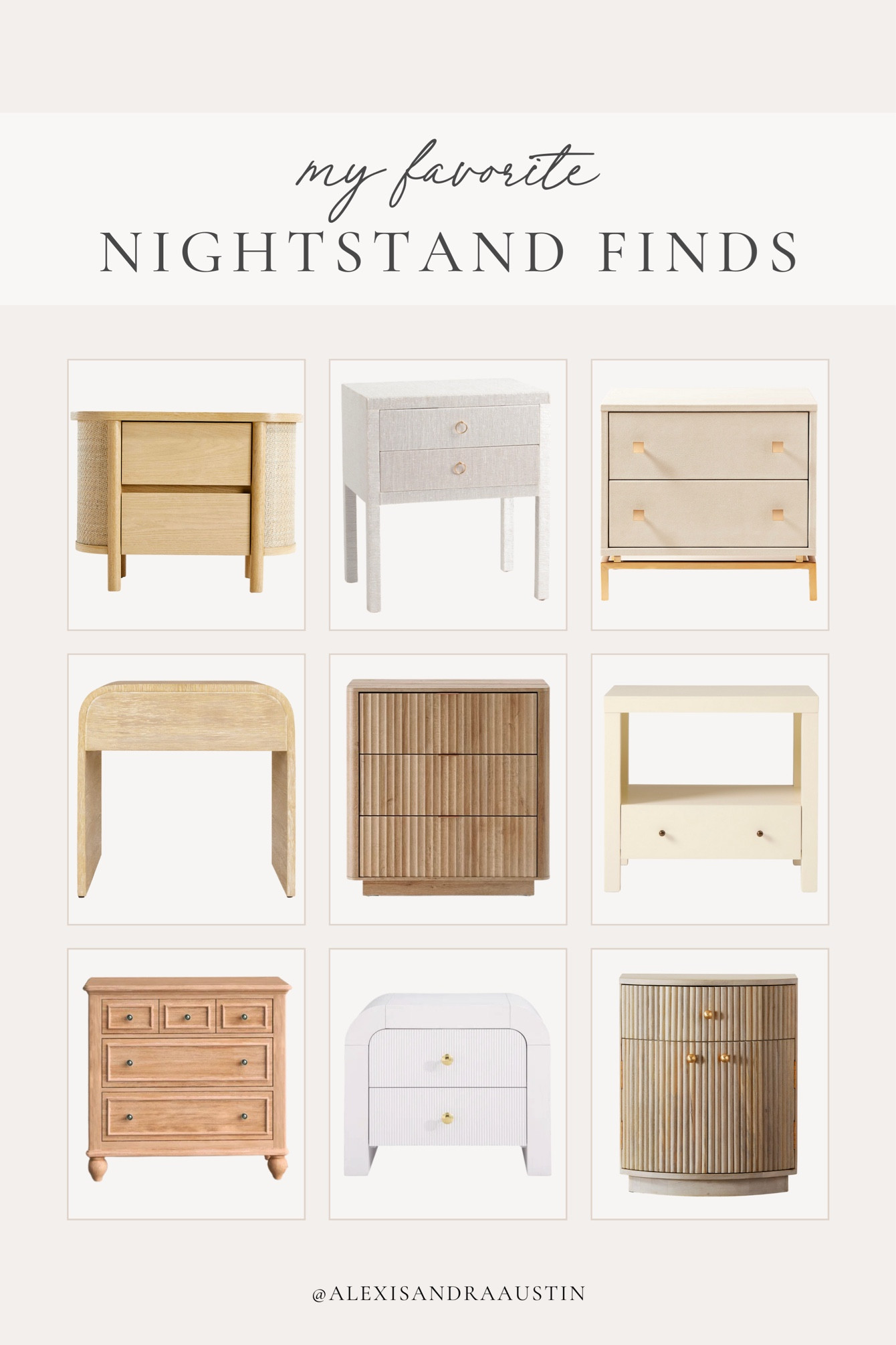 My favorite nightstand finds! Some not so typical trending finds that’s I have been loving 

Home finds, nightstand finds, furniture faves, wooden furniture, neutral home, aesthetic finds, white nightstand, trending nightstand, bedroom refresh, aesthetic home, arched nightstand, textured furniture, bedroom finds, home refresh, fall finds, Crate and Barrel, CB2, Wayfair, TJ Maxx, West Elm, shop the look!

#LTKstyletip #LTKSeasonal #LTKhome