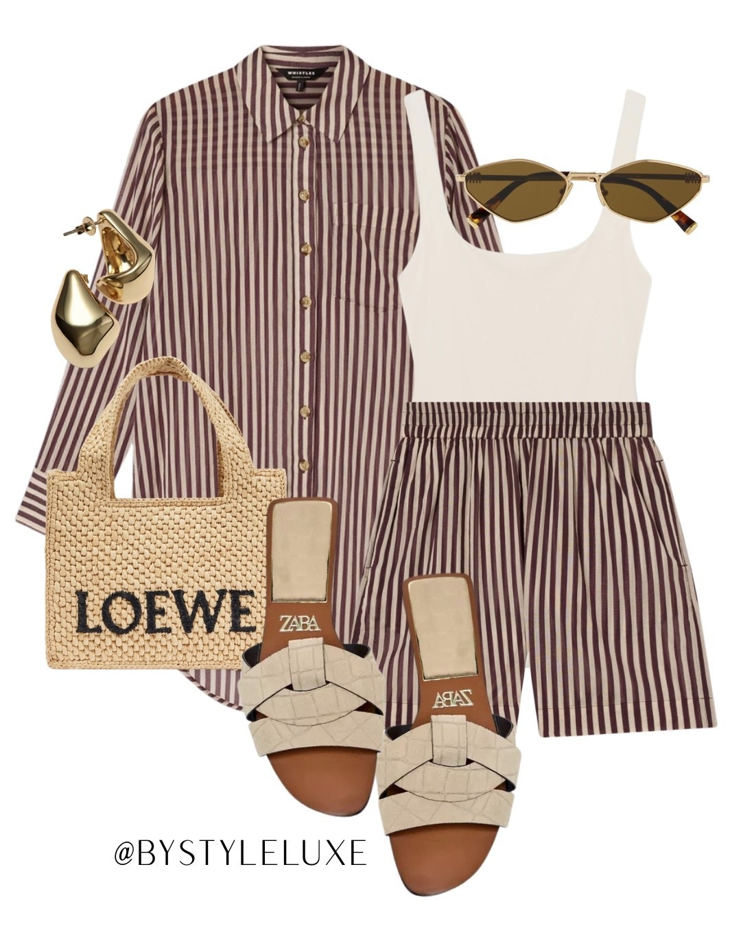 SUMMER STRIPES - An airy and light brown striped co-ord 

#beach #holiday #coord

#LTKsummer #LTKuk #LTKeurope